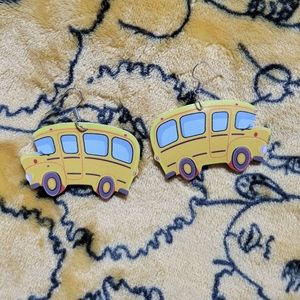 Yellow Bus Earrings